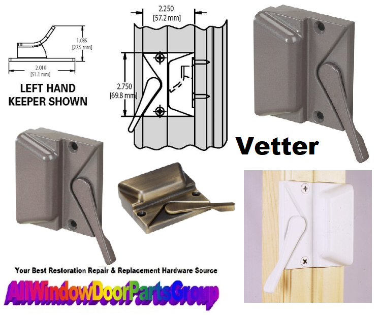 Vetter Casement Awning Window Sash Lock Replacement Parts All